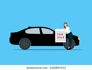 illustration of car for sale  - Powered by Shutterstock