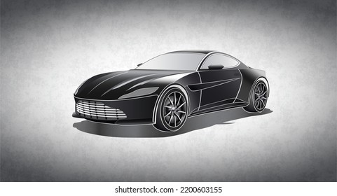 Illustration Of The Car That Used By Agent 007 In Spectre Movie
