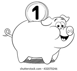 Illustration Cartoon Piggy Bank Stock Illustration 432070246 | Shutterstock