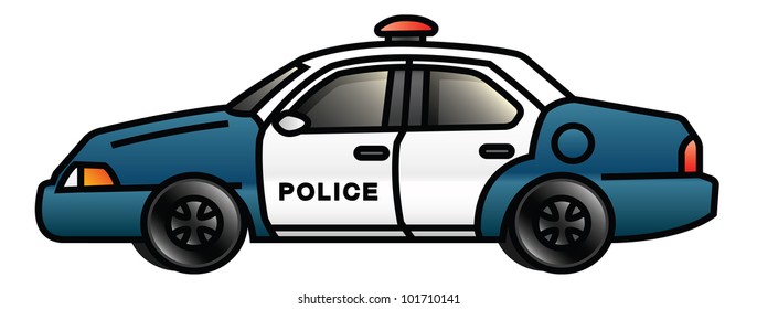 Illustration Cartoon Police Car Raster Stock Illustration 101710141 ...