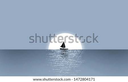 Similar – sailboat Beautiful Calm