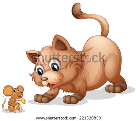 Similar – Image, Stock Photo Prey, cat playing with its captured mouse