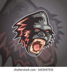 Illustration Catoon Mascot Gorilla Stock Illustration 1653547531 ...