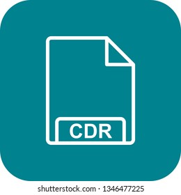 Illustration Cdr Icon Stock Illustration 1346477225 