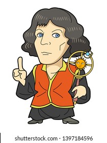 It Is An Illustration Of A Celebrity Who Has Established A Theory Of Geodynamics, Copernicus.