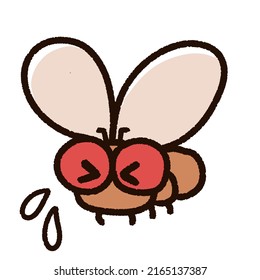 Illustration of the character of Drosophila who dislikes it.