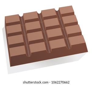 Illustration chocolate bar isolated
