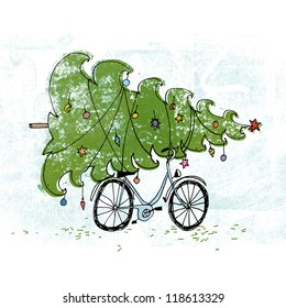 Illustration of Christmas tree