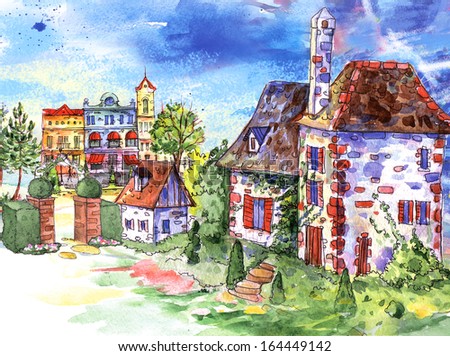 illustration of the city 