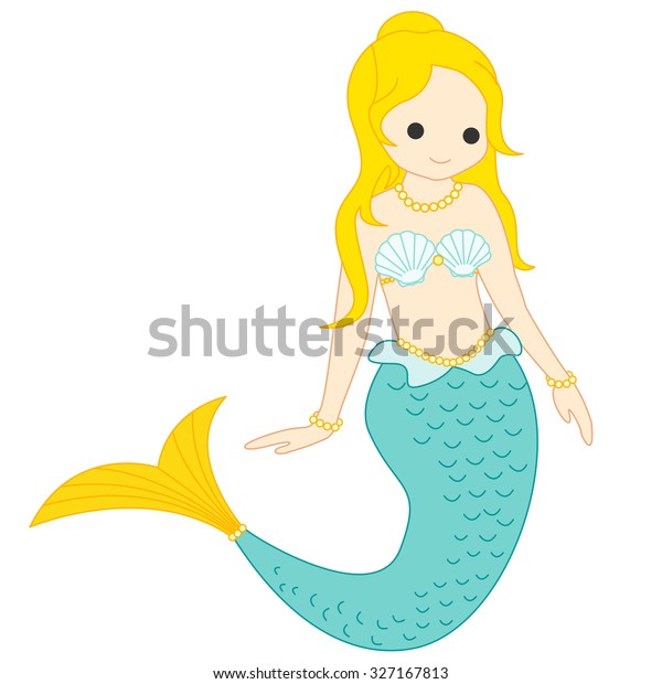 Illustration Clip Art Cute Little Mermaid Stock Illustration 327167813 ...