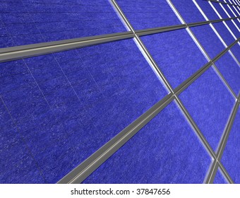 Illustration of close up of a solar panel array