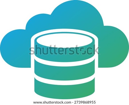 illustration: cloud online data storage center pictogram isolated on white