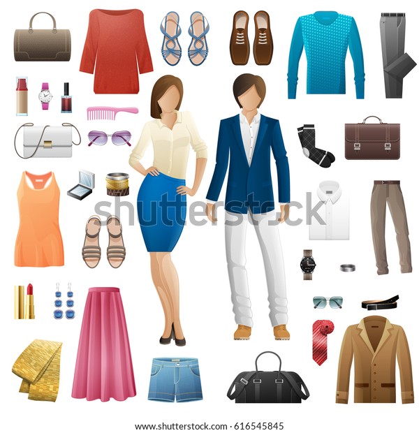Illustration Collection Different Types Clothes Man Stock Illustration ...