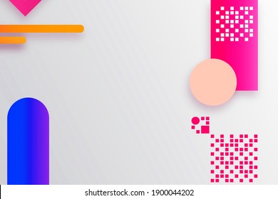 Geometric Abstract Background Trendy Isometric Shapes Stock Vector ...