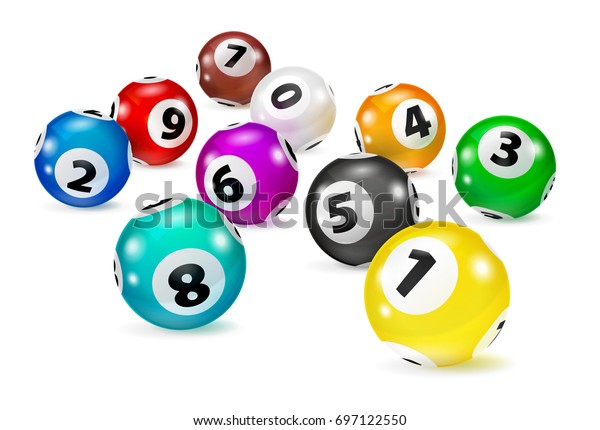 Illustration Colorful Bingo Balls Lie Random Stock Illustration ...