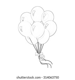 109 Coloring book bouquets balloons Images, Stock Photos & Vectors ...