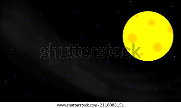 illustration, a composition from\
a child\'s imagination, moon made of cheese in outer space, cheese\
moon