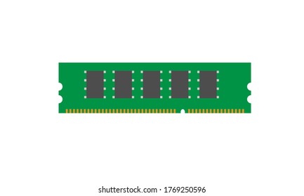 Illustration Of Computer DDR3 SDRAM Random Access Memory With Isolated On White Background