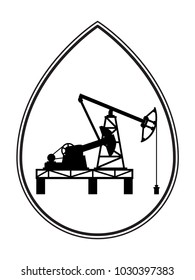 Illustration Of The Concept Oil Pumpjack Derrick Icon