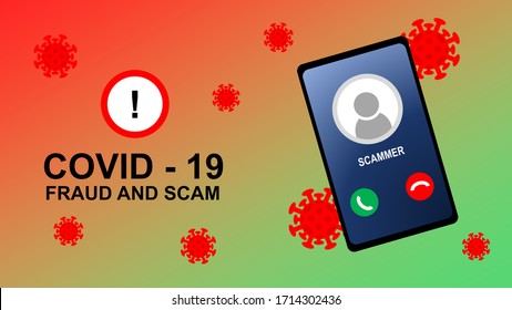 Illustration Of Covid-19 Fraud And Scam Alert.
