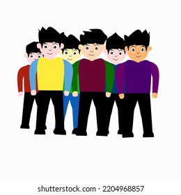 illustration of a crowd or society cartoon photo - Powered by Shutterstock