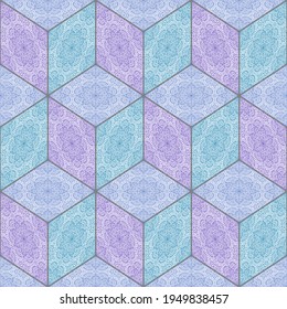 
Illustration Cube Symetry Seamless Geometric Pattern