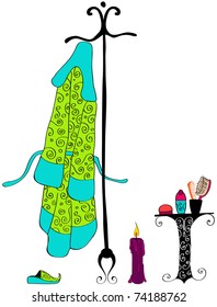 Illustration of cute bathroom objects