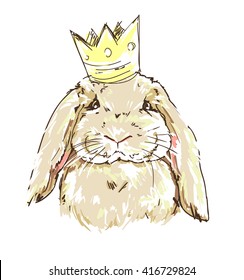 illustration cute bunny 