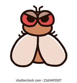 Illustration of a cute Drosophila character.