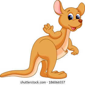 Illustration Of A Cute Kangaroo Cartoon