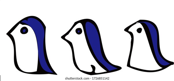 Illustration Of Cute Penguins Marching