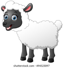  Illustration of Cute sheep cartoon