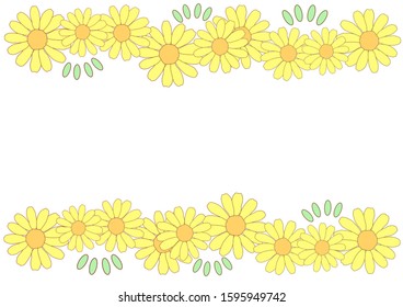 Border Frame Made Isolated Daisy Flowers Stock Photo 33427147 ...