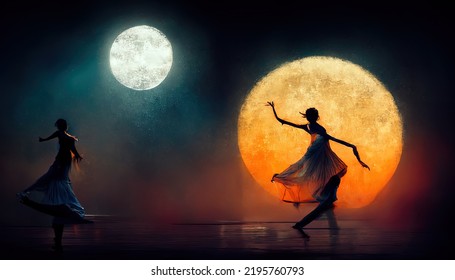 A Illustration Dancing In The Moonlight