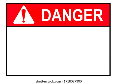 Danger Warning Sign Stop Concept Table Stock Vector (Royalty Free ...