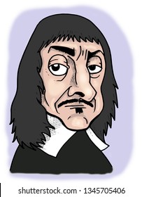 Illustration Of René Descartes. 