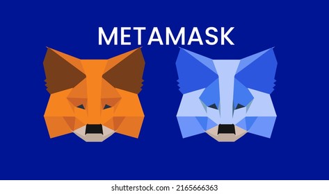 Illustration Design Of MetaMask Logo. Metamask Crypto Wallet Icon.