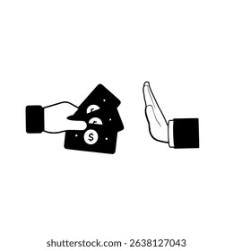 illustration design of refusing bribes