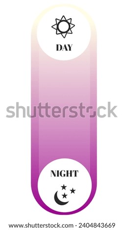 Illustration design symbol switch element button day and night sun and moon
