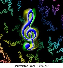 Illustration Different Color Music Signs Stock Illustration 40500787 ...