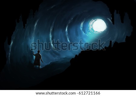 Similar – Image, Stock Photo Light at the end of the tunnel