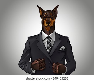 261 Doberman in suit Images, Stock Photos & Vectors | Shutterstock