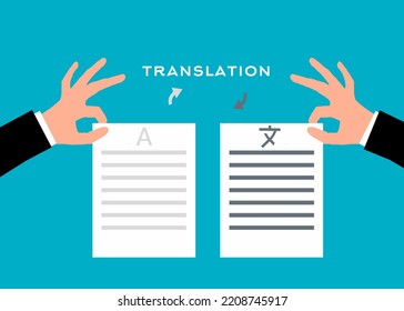 Illustration Of Document Translation Service 