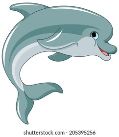 Dolphin Mother Baby Isolated On White Stock Vector (Royalty Free) 75925714