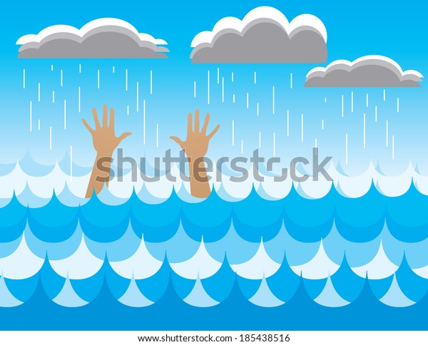 Illustration Drowning Person Stock Illustration 185438516 | Shutterstock