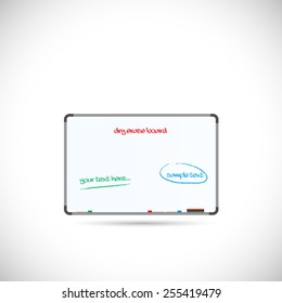 Illustration Of A Dry Erase Board Isolated On A White Background.