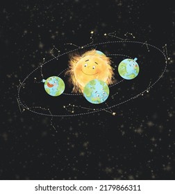 earth orbiting the sun