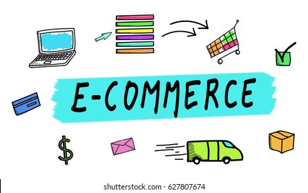 Illustration of an e-commerce concept