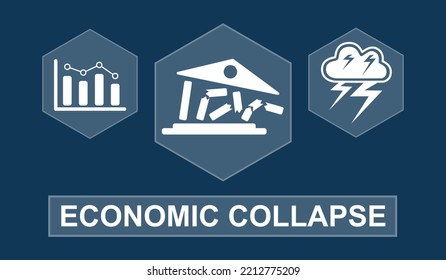 Illustration Of An Economic Collapse Concept