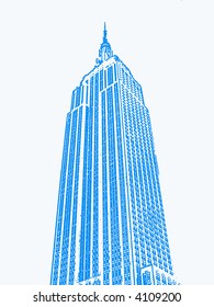 An Illustration Of The Empire State Building.